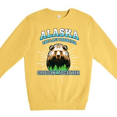 Alaska Last Frontier Family Group Trip Cruisin Together Cool Gift Premium Crewneck Sweatshirt