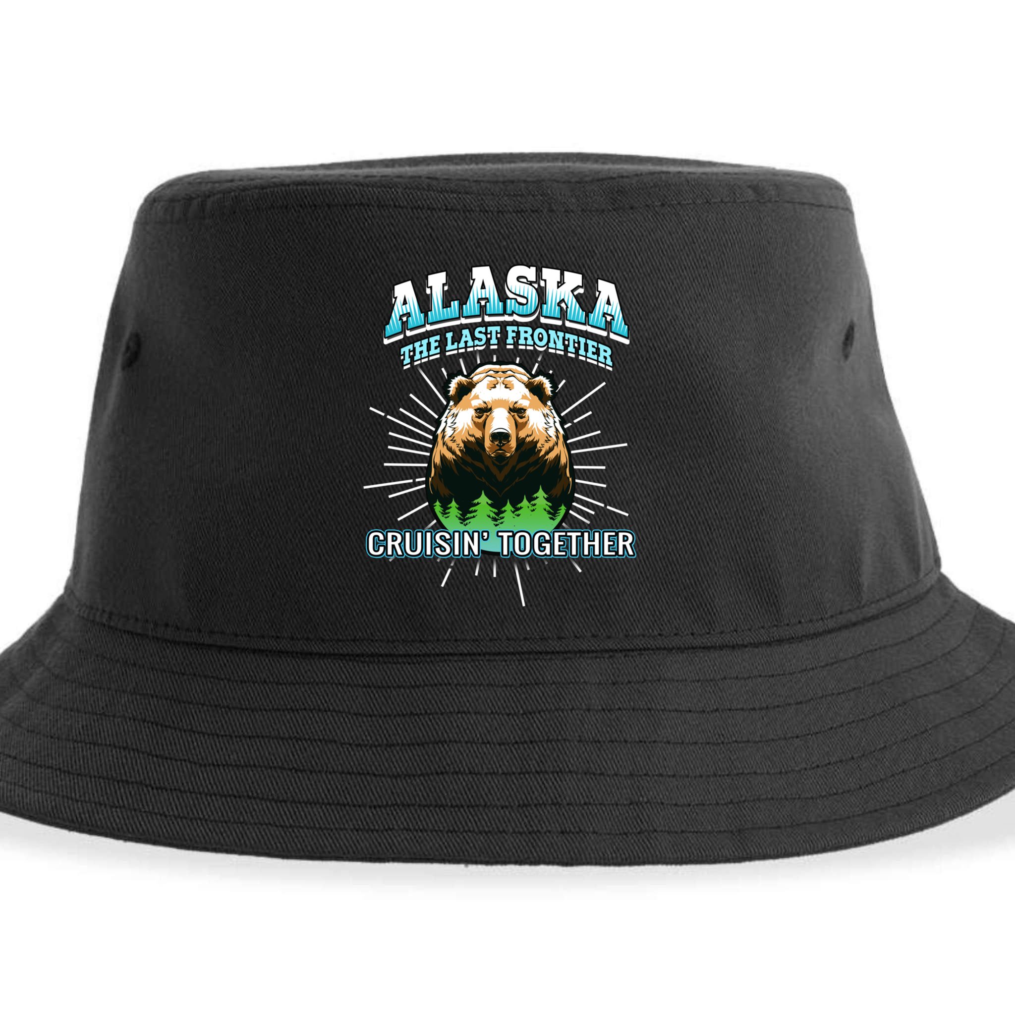 Alaska Last Frontier Family Group Trip Cruisin Together Cool Gift Sustainable Bucket Hat