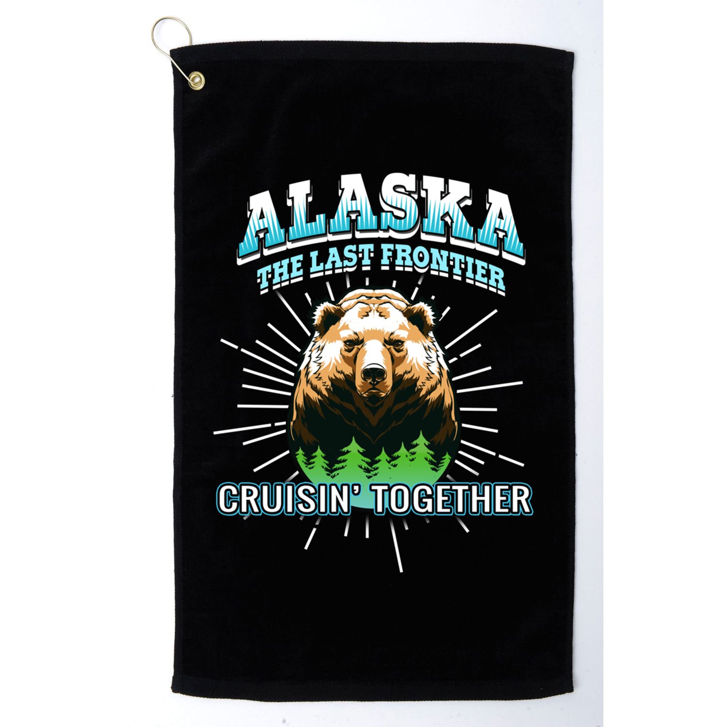 Alaska Last Frontier Family Group Trip Cruisin Together Cool Gift Golf Towel
