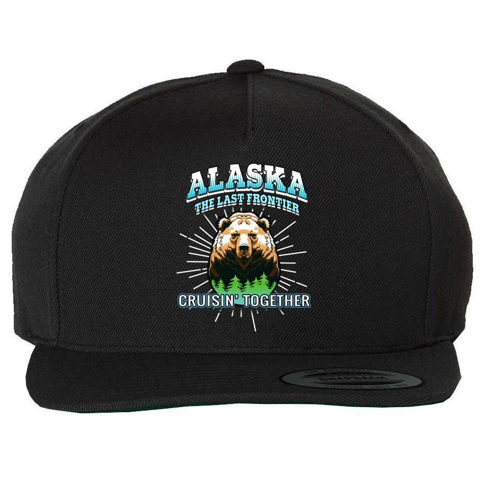 Alaska Last Frontier Family Group Trip Cruisin Together Cool Gift Wool Snapback Cap