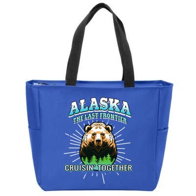 Alaska Last Frontier Family Group Trip Cruisin Together Cool Gift Zip Tote Bag