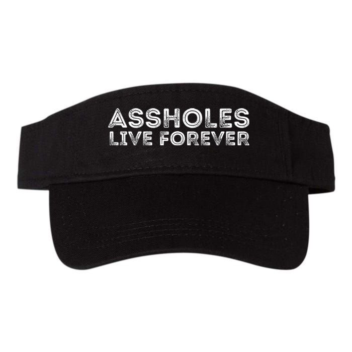 Assholes Live Forever | Stylish Goth Typography Valucap Bio-Washed Visor