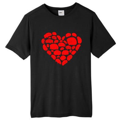 Animals Lover Funny Hedgehog Heart Valentine's Day Gift Tall Fusion ChromaSoft Performance T-Shirt