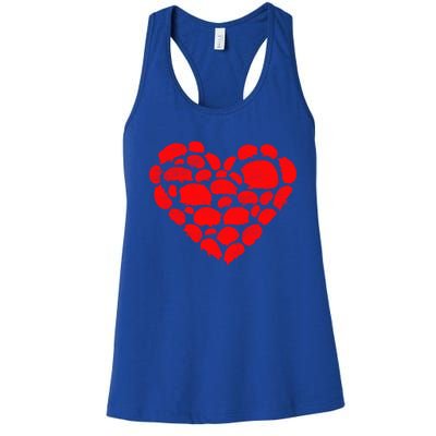 Animals Lover Funny Hedgehog Heart Valentine's Day Gift Women's Racerback Tank