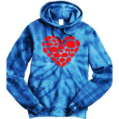 Animals Lover Funny Hedgehog Heart Valentine's Day Gift Tie Dye Hoodie