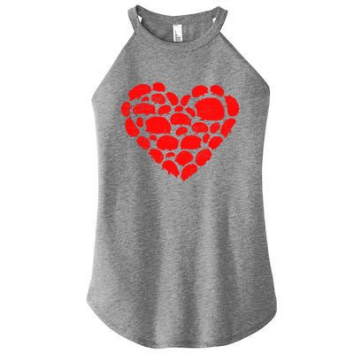 Animals Lover Funny Hedgehog Heart Valentine's Day Gift Women's Perfect Tri Rocker Tank