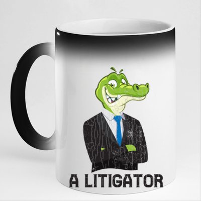 A Litigator Funny Lawyer Attorney Law School Graphic Gift 11oz Black Color Changing Mug