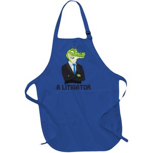 A Litigator Funny Lawyer Attorney Law School Graphic Gift Full-Length Apron With Pockets