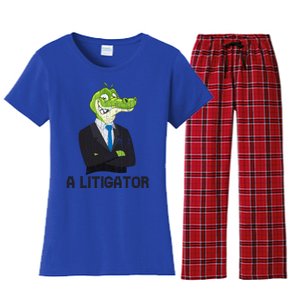 A Litigator Funny Lawyer Attorney Law School Graphic Gift Women's Flannel Pajama Set