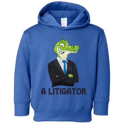 A Litigator Funny Lawyer Attorney Law School Graphic Gift Toddler Hoodie