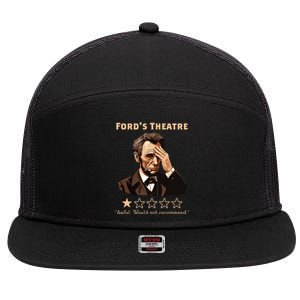 Abraham Lincoln Fords Theatre Rating Funny 7 Panel Mesh Trucker Snapback Hat