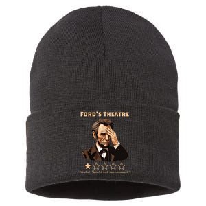 Abraham Lincoln Fords Theatre Rating Funny Sustainable Knit Beanie