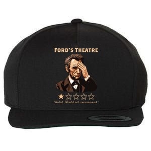 Abraham Lincoln Fords Theatre Rating Funny Wool Snapback Cap