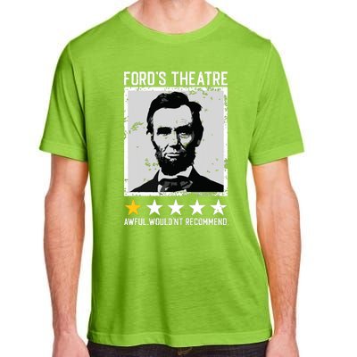 Abraham Lincoln Fords Theatre Would Not Recommend Joke Adult ChromaSoft Performance T-Shirt