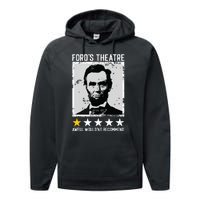 Abraham Lincoln Fords Theatre Would Not Recommend Joke Performance Fleece Hoodie