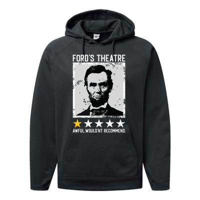 Abraham Lincoln Fords Theatre Would Not Recommend Joke Performance Fleece Hoodie