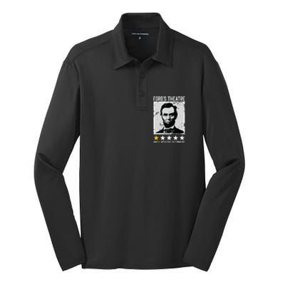 Abraham Lincoln Fords Theatre Would Not Recommend Joke Silk Touch Performance Long Sleeve Polo