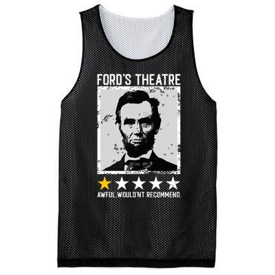 Abraham Lincoln Fords Theatre Would Not Recommend Joke Mesh Reversible Basketball Jersey Tank