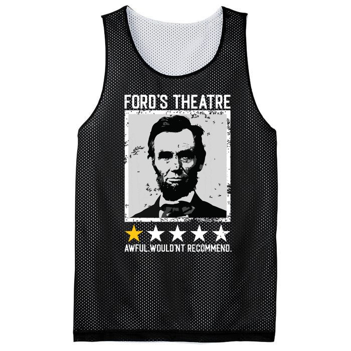 Abraham Lincoln Fords Theatre Would Not Recommend Joke Mesh Reversible Basketball Jersey Tank