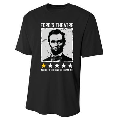 Abraham Lincoln Fords Theatre Would Not Recommend Joke Performance Sprint T-Shirt