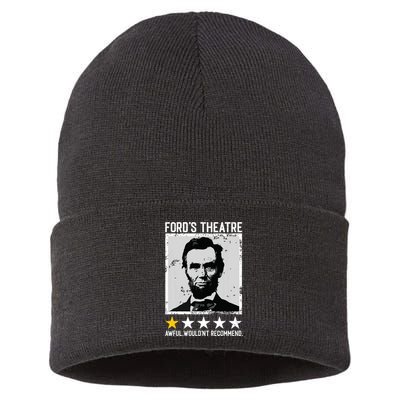 Abraham Lincoln Fords Theatre Would Not Recommend Joke Sustainable Knit Beanie