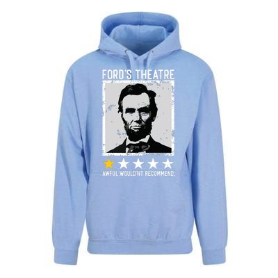 Abraham Lincoln Fords Theatre Would Not Recommend Joke Unisex Surf Hoodie