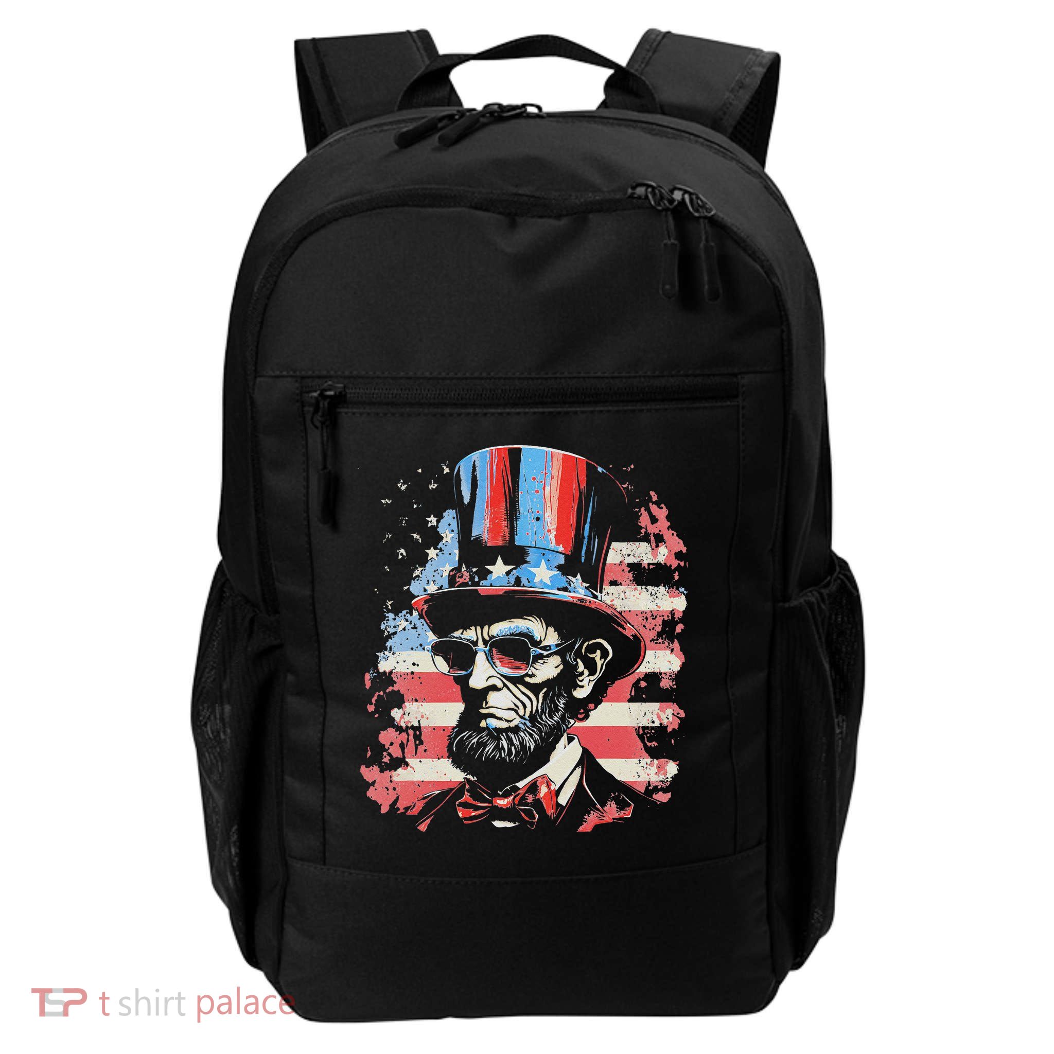 Abraham Lincoln Funny 4th of July American Flag USA America Backpack