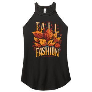 Autumn Leaves Fall Fashion Women’s Perfect Tri Rocker Tank