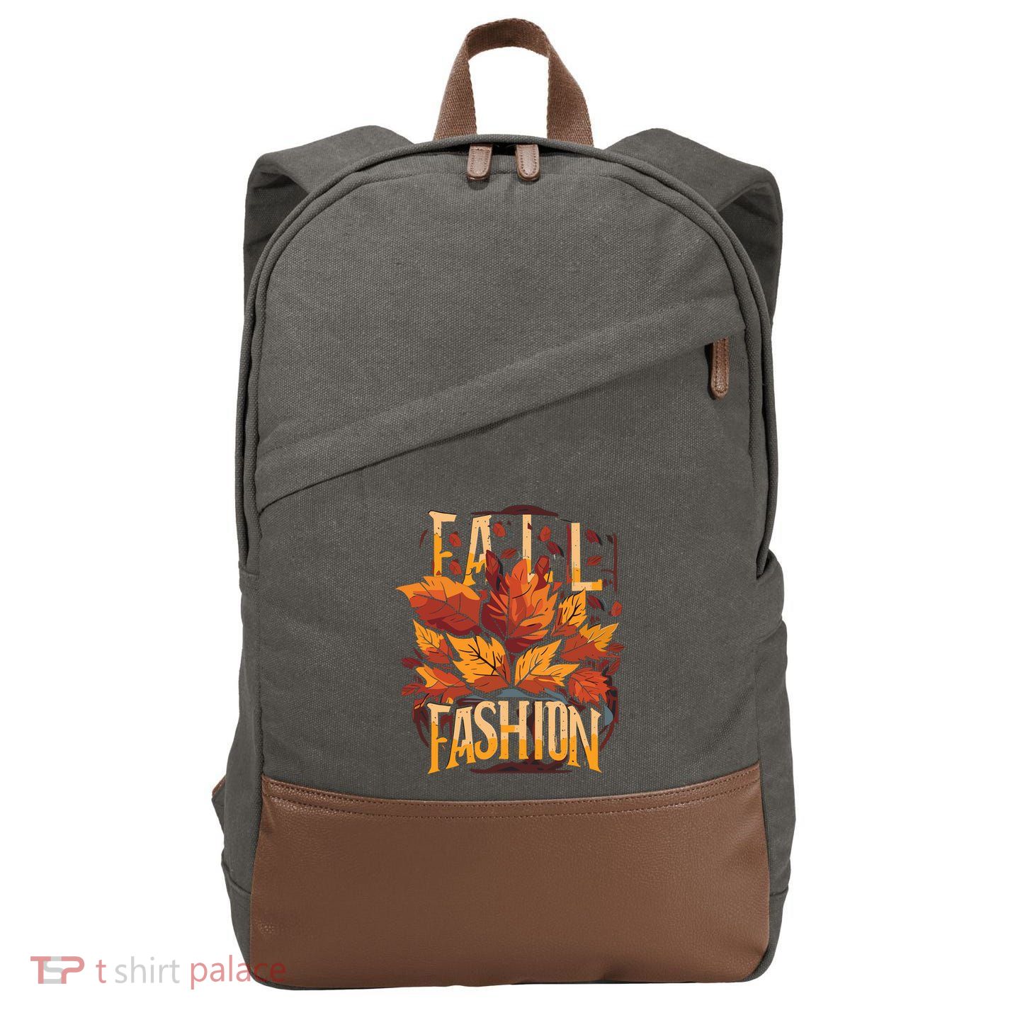 Autumn Leaves Fall Fashion Cotton Canvas Backpack