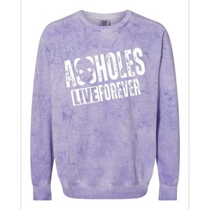 Assholes Live Forever Colorblast Crewneck Sweatshirt