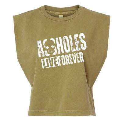 Assholes Live Forever Garment-Dyed Women's Muscle Tee