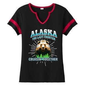 Alaska Last Frontier Family Group Trip Cruisin Together Gift Ladies Halftime Notch Neck Tee