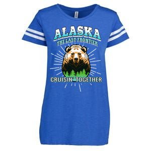 Alaska Last Frontier Family Group Trip Cruisin Together Gift Enza Ladies Jersey Football T-Shirt