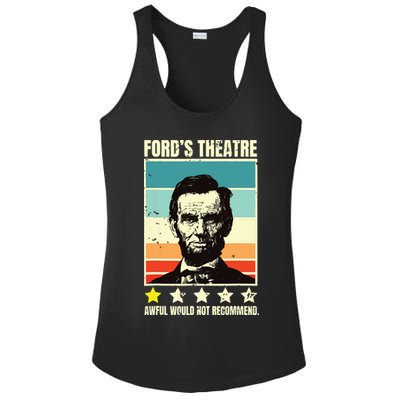 Abraham Lincoln Fords Theatre Awful Would Not Recommend Ladies PosiCharge Competitor Racerback Tank