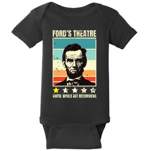 Abraham Lincoln Fords Theatre Awful Would Not Recommend Baby Bodysuit