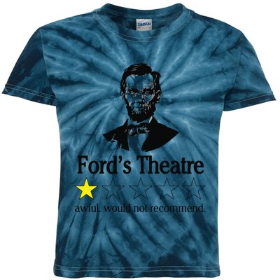 Abraham Lincoln Fords Theatre Awful Would Not Recommend Kids Tie-Dye T-Shirt