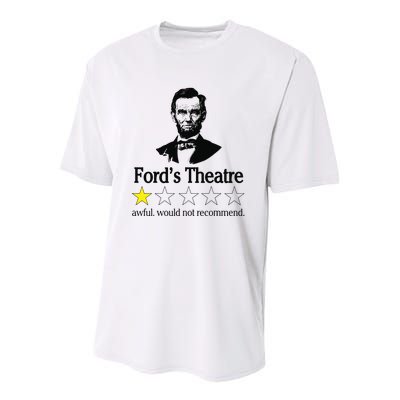 Abraham Lincoln Fords Theatre Awful Would Not Recommend Youth Performance Sprint T-Shirt