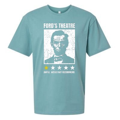 Abraham Lincoln Fords Theatre Awful Would Not Recommend Sueded Cloud Jersey T-Shirt