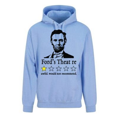 Abraham Lincoln Fords Theatre Awful Would Not Recommend Unisex Surf Hoodie