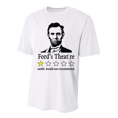 Abraham Lincoln Fords Theatre Awful Would Not Recommend Performance Sprint T-Shirt