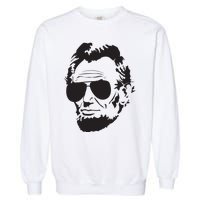 Abe Lincoln Funny Abraham Lincoln Portrait With Sunglasses Garment-Dyed Sweatshirt