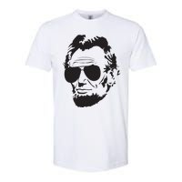 Abe Lincoln Funny Abraham Lincoln Portrait With Sunglasses Softstyle CVC T-Shirt