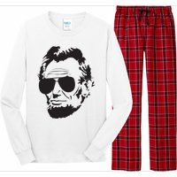 Abe Lincoln Funny Abraham Lincoln Portrait With Sunglasses Long Sleeve Pajama Set