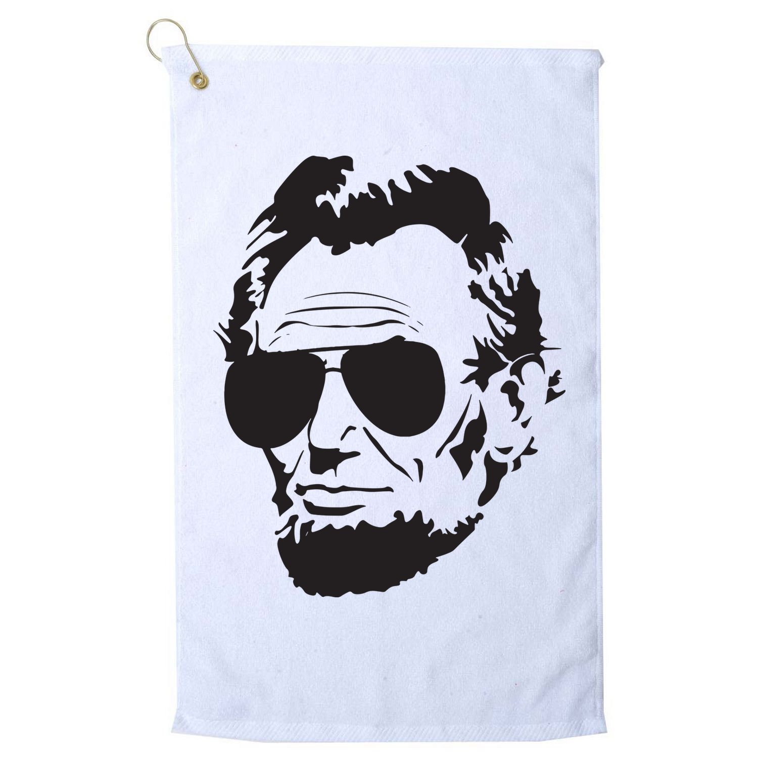 Abe Lincoln Funny Abraham Lincoln Portrait With Sunglasses Golf Towel