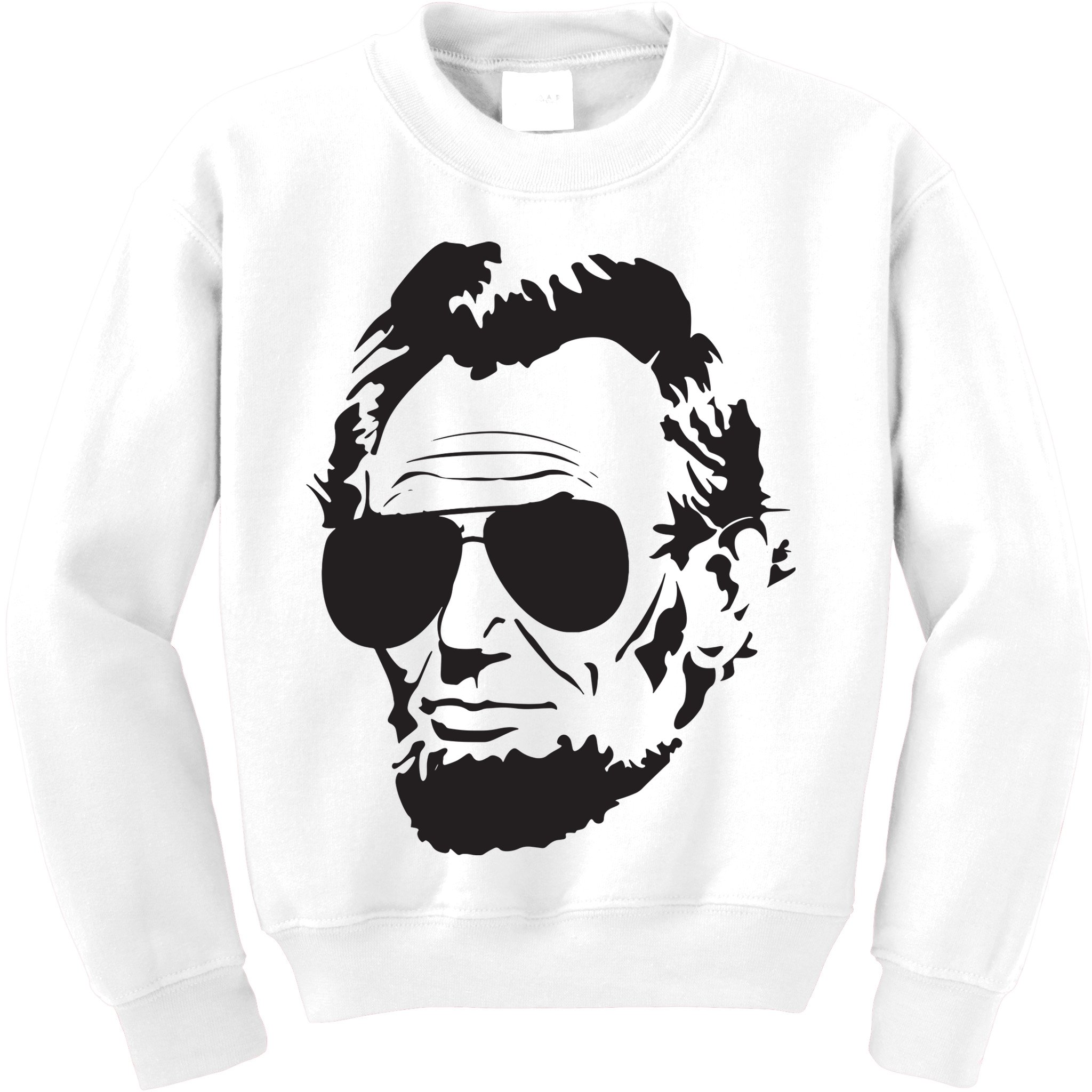 Abe Lincoln Funny Abraham Lincoln Portrait With Sunglasses Kids Sweatshirt