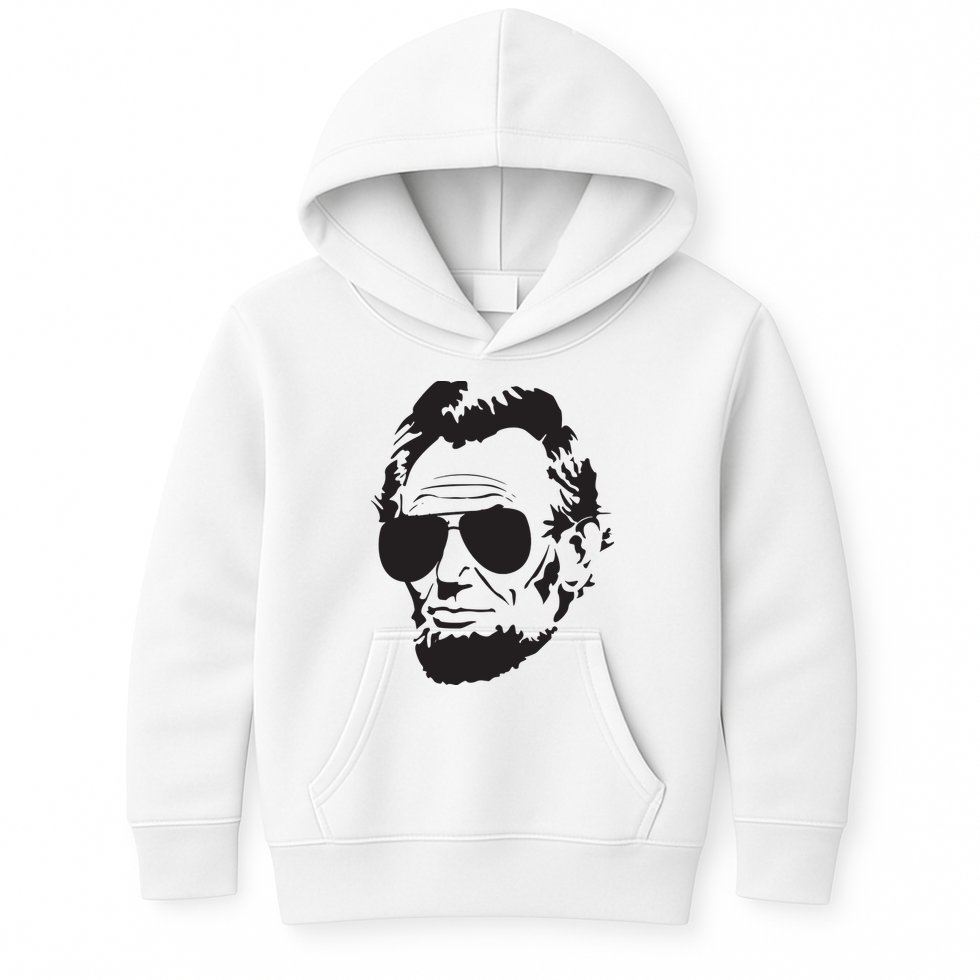 Abe Lincoln Funny Abraham Lincoln Portrait With Sunglasses Kids Hoodie