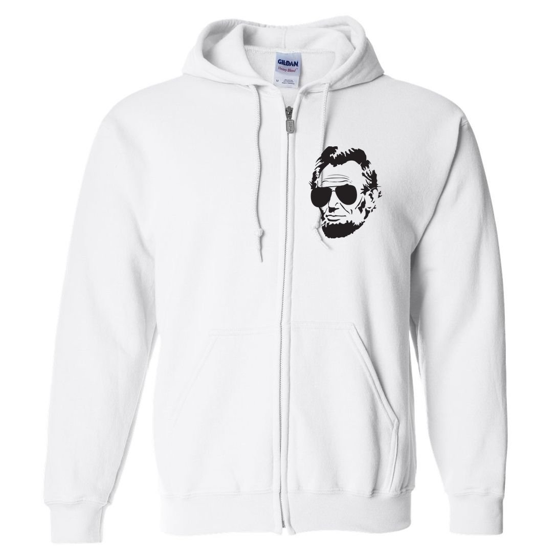 Abe Lincoln Funny Abraham Lincoln Portrait With Sunglasses Full Zip Hoodie