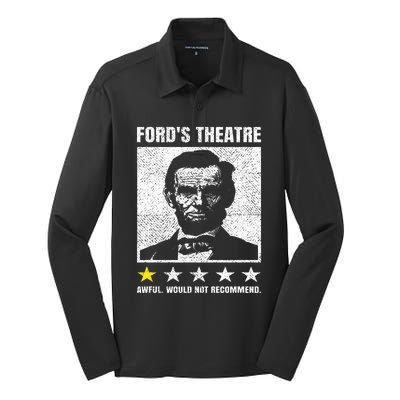 Abraham Lincoln Ford's Theatre Awful Would Not Recommend Silk Touch Performance Long Sleeve Polo