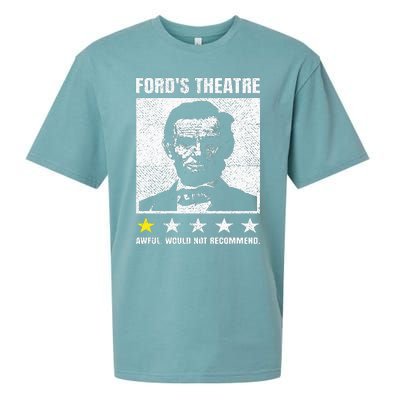 Abraham Lincoln Ford's Theatre Awful Would Not Recommend Sueded Cloud Jersey T-Shirt