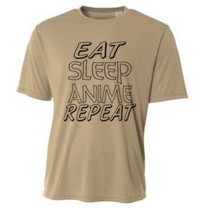 Anime Lover Funny Gift Eat Sleep Anime Repeat Cooling Performance Crew T-Shirt